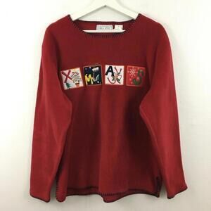 Vintage Erika Women’s Christmas Fleece Sweatshirt Size M